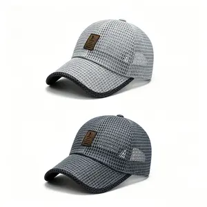 2-Pack Men's  Mesh Beanie Cap - Adjustable Cooling Casual Men's Accessory with Mesh Netting, Collapsible Design for Outdoor Use, Men's Accessories (For Fishing, Hiking)