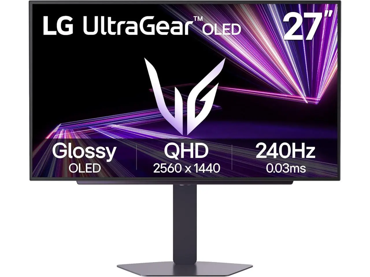 LG 27GX704A-B 27-inch Ultragear QHD (2650x1440) OLED Gaming Computer Monitor 240Hz, 0.03ms, NVIDIA G-Sync Compatible, AMD FreeSync Premium Pro, VESA Display HDR TrueBlack400, HDMI 2.1, DisplayPort