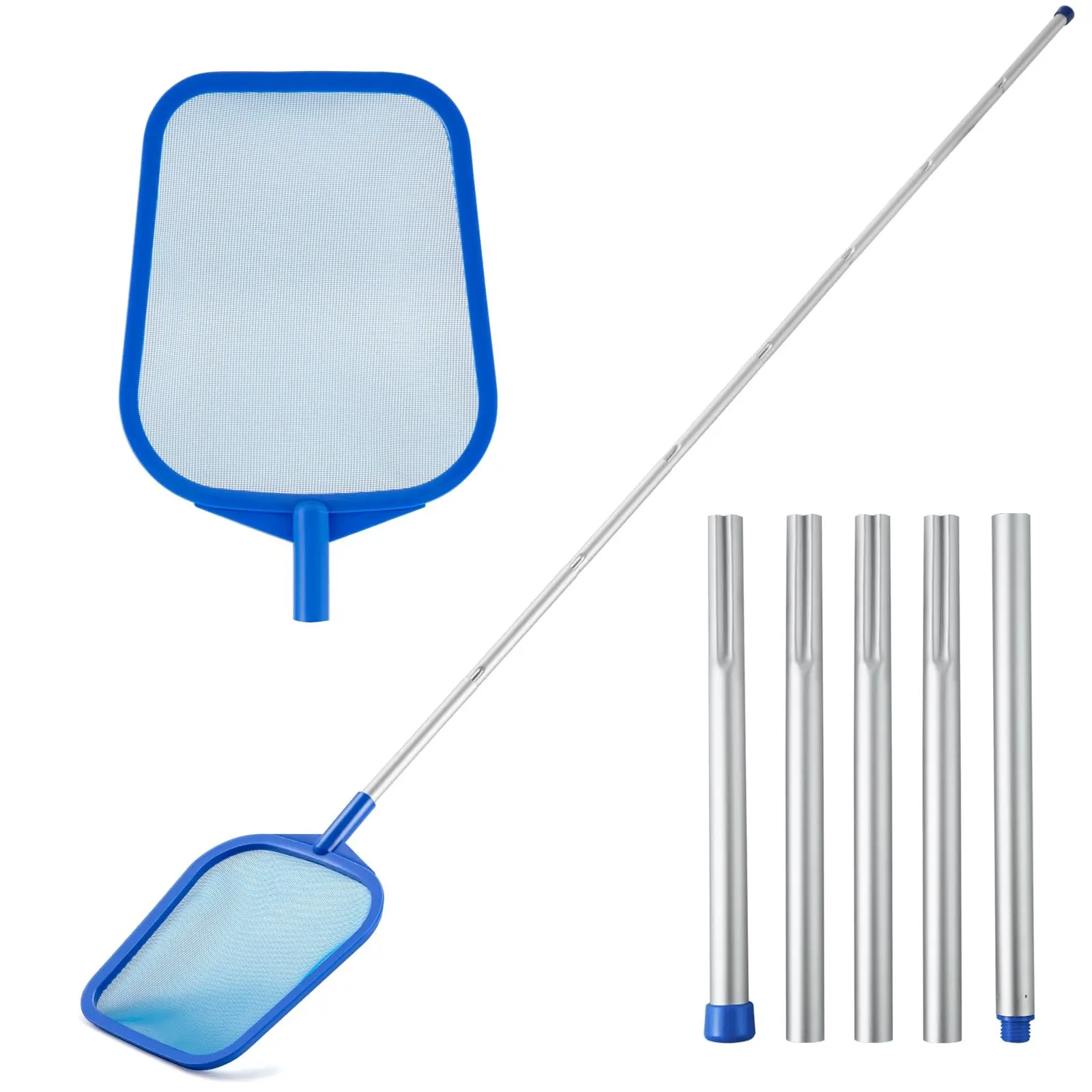 Swimming Pool Cleaning Accessories, Cleaner, Leaf Net Scoop, Deep Water Shallow Water, Aluminum Alloy Pole Tube, Pool Leaf Removal Tool