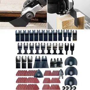 98-Piece Multi-Functional Saw Blades Set, Replaceable Blades, Titanium Oscillating Blade, Metal Wood Cutting Universal Multi-Cutter, Hard Material Saw Blade