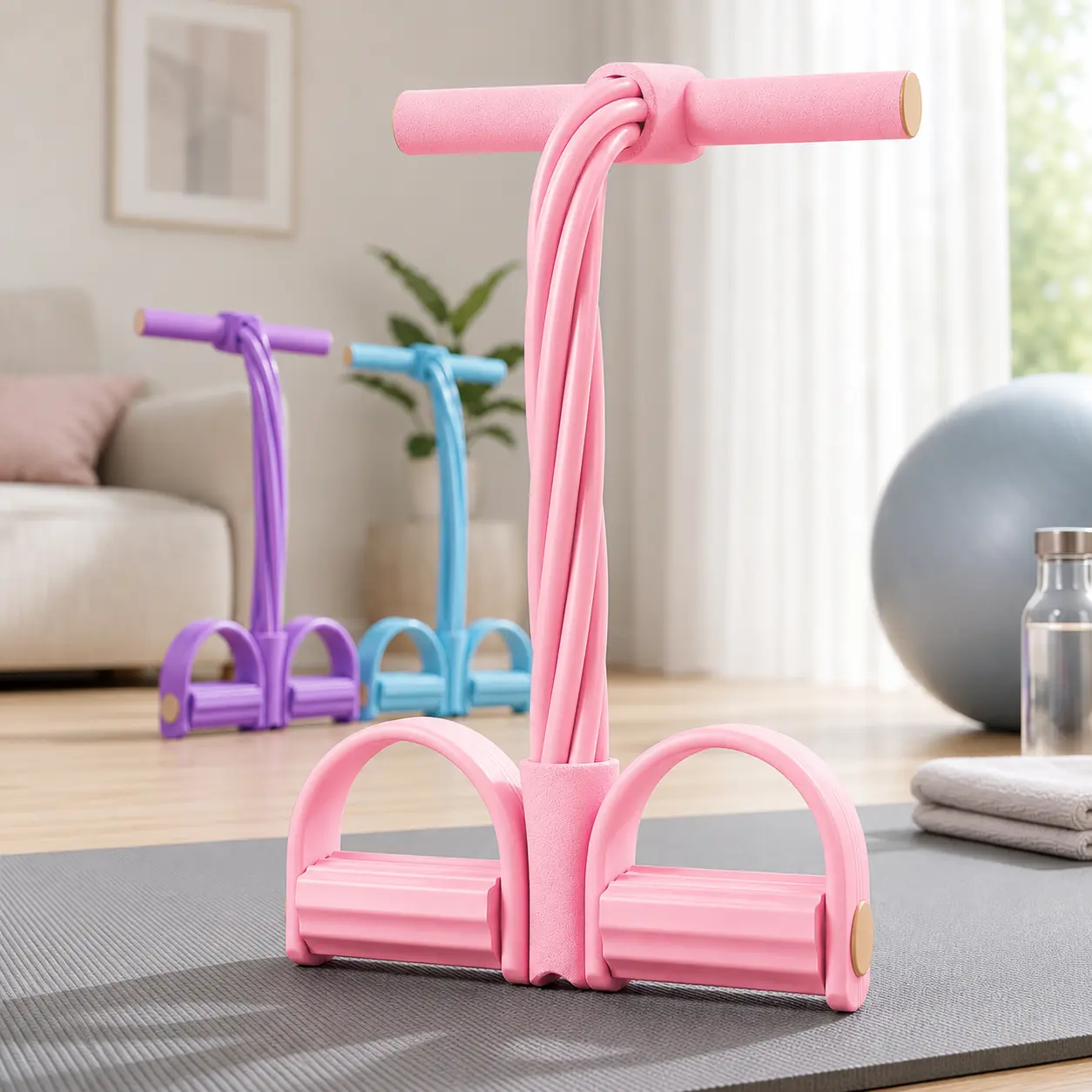 Pedal Resistance Band, Foot Pull Exerciser, Portable Home Training Equipment for Daily Full-Body Movement