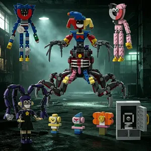 Poppy Playtime Ch. 5 & TADC Building Blocks Set - 861 Pcs Prototype 1006, Pomni, Jax & Huggy Wuggy Figures - Articulated MOC Action Figures - STEM DIY Toy & Desk Decor Gift for Kids & Gamers