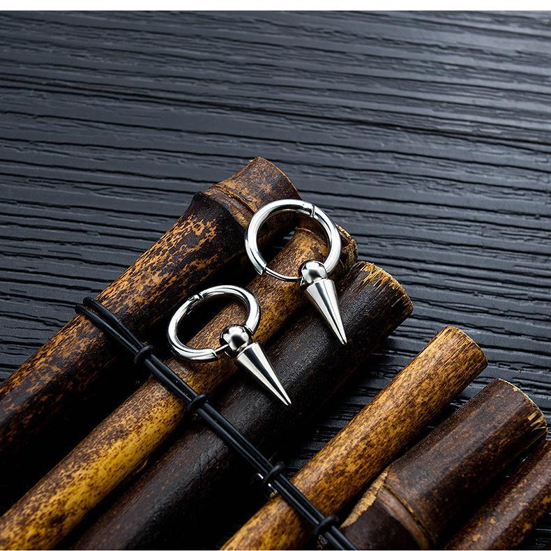 Oufer 20G Spike Stainless Steel Dangle Hoop Earring 2024 New Trend Earring Gothic Style Gift For Her