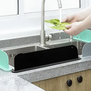 Upgrade Version Silicone Sink Splash Guard with Hanging Hole, Kitchen Faucet Water Barrier Cover, Suitable for Labs & Dishes, Splash Proof, Household Items