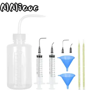 11pcs Kit for Creating Snow Globe Tumblers, Featuring a 250 Ml (8.45 Oz) Squeeze Bottle, Along with A, Bent Needle, Funnel, And Pokey Sticks. Perfect for Snow Globe Water Bottles for Easter And Birthday Party Gifts. And Reusable