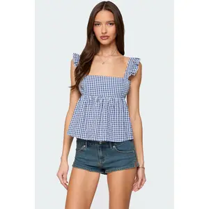 Jenson Backless Gingham Top