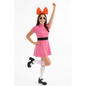 Blossom Powerpuff Girls Women's Costume - L/XL