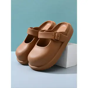 Classic Mary Jane Women's Shoes with Heel, Adjustable Strap Casual Slippers, Comfortable Ladies Footwear, Daily Wear Shoes, Fashion Practical DesignRAIMENTRY