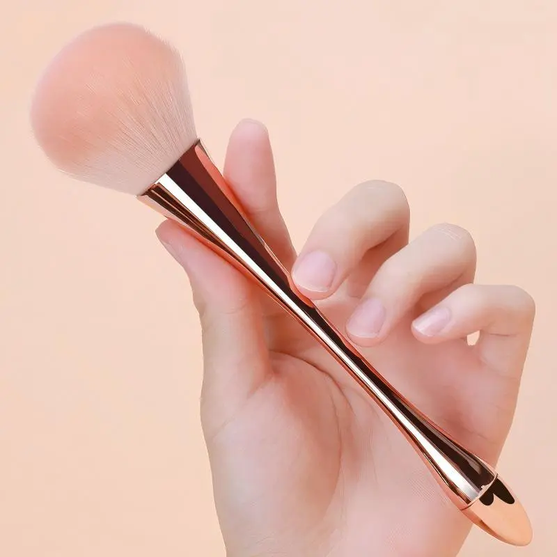 Large Powder Brush – Soft Makeup Brush for Blush & Setting, Smooth Natural Finish wide-headed kabuki Mushroom Head Sponge Eyeshadow Stick