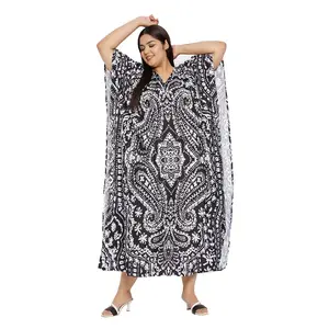 Gypsie Blu Women Fashion Caftan Kimono Plus Size Cover Up Polyester Maxi Dress Beach Kaftan Loungewear for Girls Lady