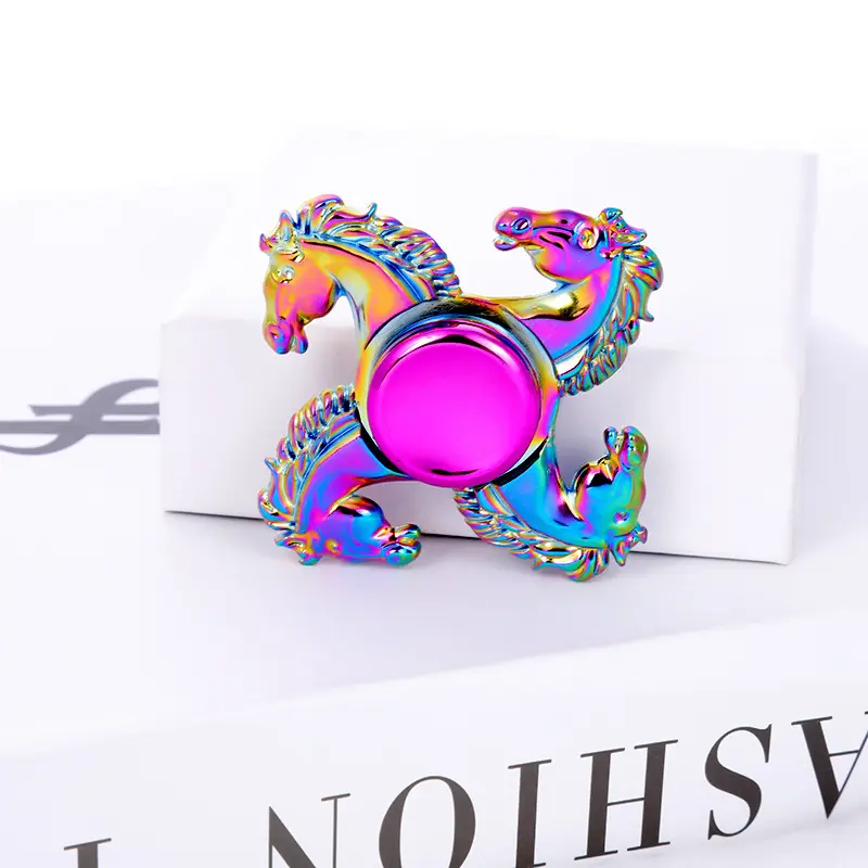 Colorful Four-Headed Horse in Floating Box