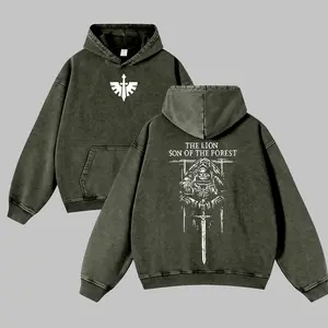 Warhammer 40k  Unisex FallFreshness outfits men streetwear 80s 90s graphic tees cotton Anime Game funny 380G Washed Hoodies men gifts