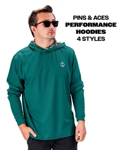 Pins & Aces Performance Hoodies - Lightweight Compression Activewear for Golf, Loose Casual Athleisure Golf Sweatshirt