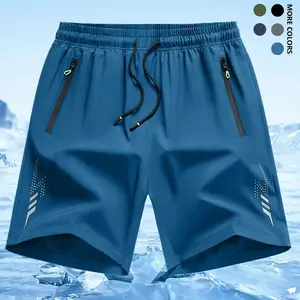 Men's Lightweight Casual Shorts - Elastic waistband with adjustable drawstring, side pockets. Breathable fabric suitable for basketball, running, beach, and outdoor sports workout gear. Regular fit for comfortable range of motion suitable Essential