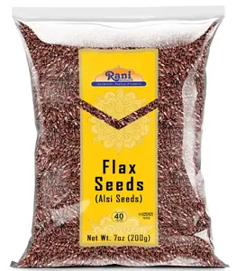 Rani Flax Seeds Whole Raw (Alsi, Linum usitatissimum) 7oz (200g) ~ All Natural | Gluten Friendly | Non-GMO | Kosher | Vegan | Indian Origin