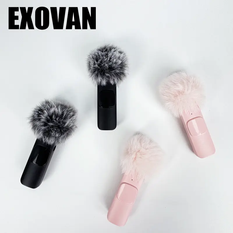 Wireless Microphone for iPhone iPad and Android Phone, 2 Pack Wireless Lavalier Lapel Mic with Noise Reduction, Plug and Play Mini Microphone for Video Recording Interview Podcast YouTube TikTok Vlog
