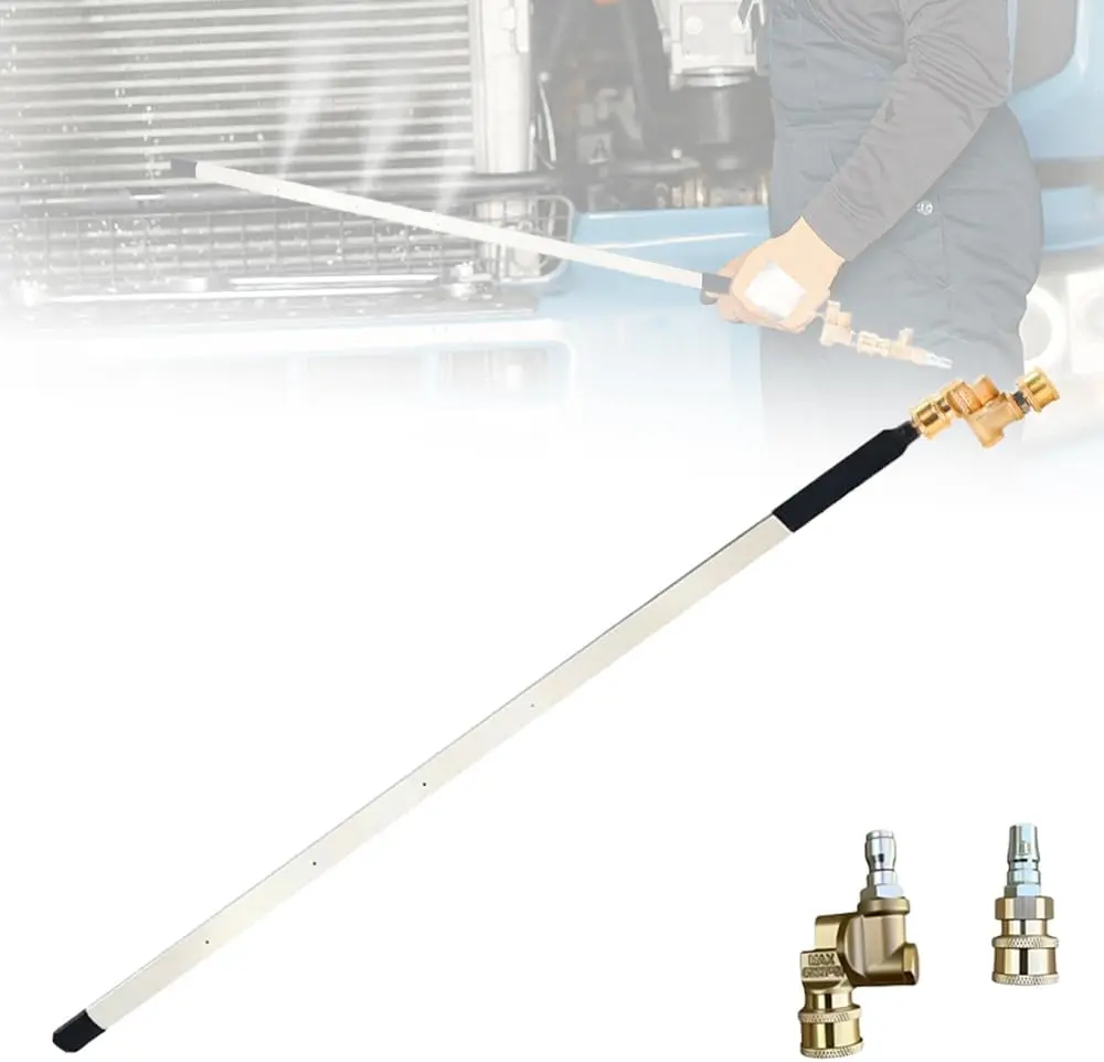 High-Pressure Radiator Cleaning Wand with Air Pipe Quick Connector, Household Water Tank Cleaner for Cars Trucks SUV RV