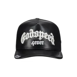 Godspeed Forever Premium Leather Black Trucker Hat