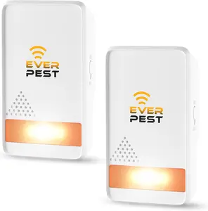 Ultrasonic Pest Repeller Plug in 2 Pack Repellent Control -  Rid of Mosquito, Mice, Cockroach Spider Bed Bug Squirrel Fly Wasp Ant Rodent Mice Indoor flytraps