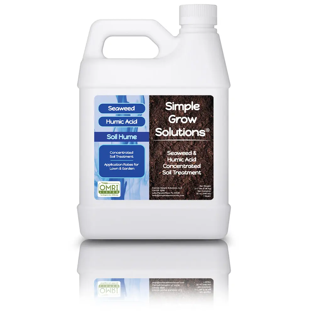 Organic Liquid Seaweed & Humic Sea Hume  - Soil Conditioner - Lawn & Garden - OMRI Certified - Simple Grow Solutions - 32 oz