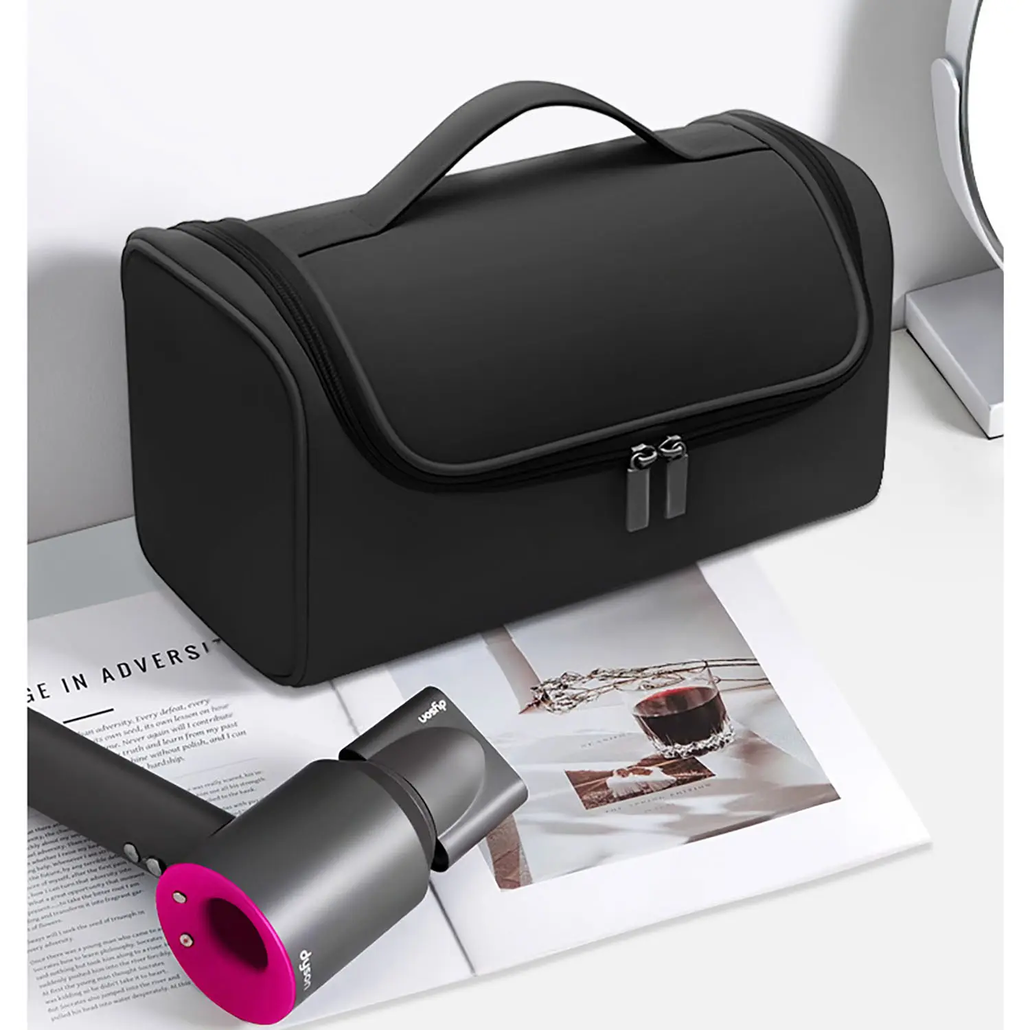 Women's Travel Bag Heat Pad for Hair Straighteners, Flat Irons, Curling ...
