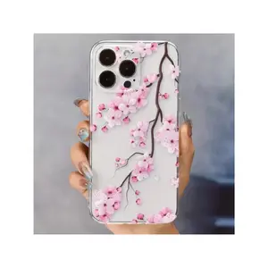 Cherry Blossom Pattern Phone Case, Full Body Shockproof Phone Protective Cover, Phone Accessories Compatible With IPhone 11 12 13 14 15 Pro Max
