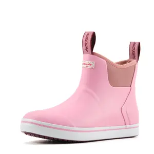 SUREWAY Women's Ankle Fishing Deck Boots for Women,Short Waterproof Neoprene Rubber Rain Boots,Lightweight Garden Work Shoes for Women,Upgraded Slip Resistant,Durable Comfortable Footwear Girl