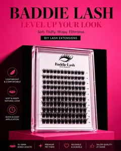 【Baddie lashes】DIY lash Clusters For Beginners Long-Lasting Lashes Easy At-home Application