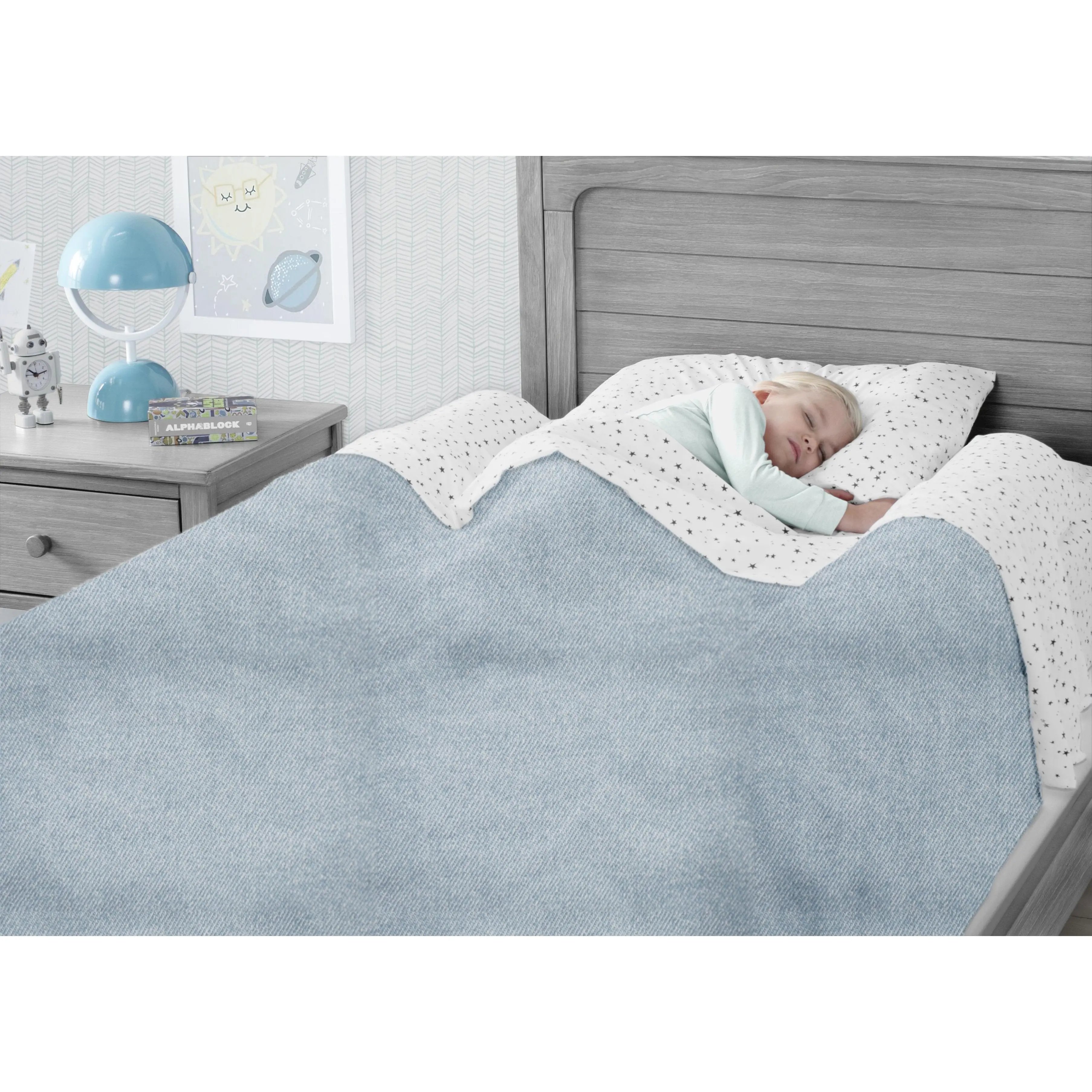 Inflatable Bed Rails for Toddlers & Kids with Foot Pump (2 Pack)