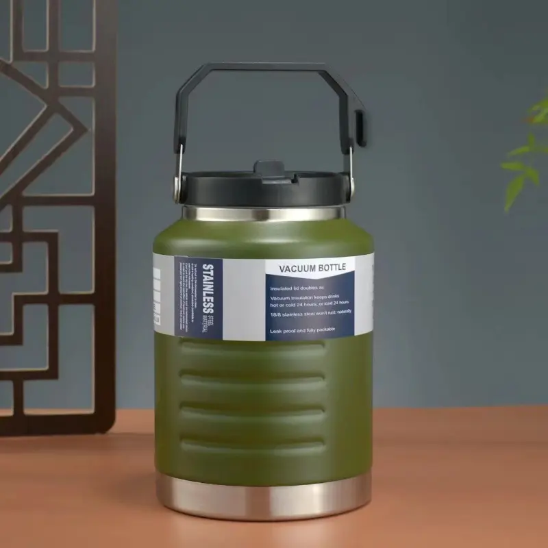 High Performance 304 Stainless Steel Vacuum Insulated Flask Tumbler with Ergonomic Handle Perfect for Daily Use Fitness Enthusiasts Outdoor Adventures Commuting and Everyday Hydration Needs Insulated Drinkware Leak Proof Design