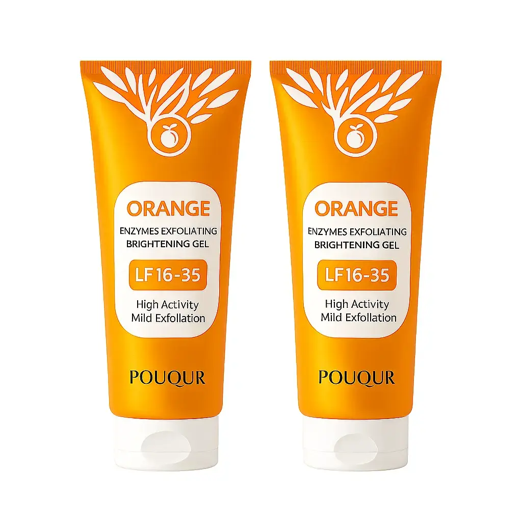 Orange Exfoliating Gel, Moisturizer Face Body Scrub Gel,Deep Cleansing Moisturizing Facial Exfoliator,Natural Orange Peeling Gel Face Scrub，Halloween gift