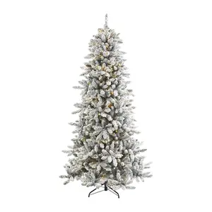 Nearly Natural 7.5' Christmas Tree with Pinecones