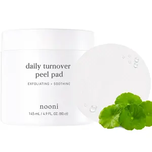 Nooni Korean AHA Toner Pad 80 Sheets | Daily Facial Toner Pad for Gentle Exfoliation with Glycolic Acid l AHA Peeling Pad, Korean Skincare, Comfort, Skin Repair, Glass Skin, Soothing, Hydrating