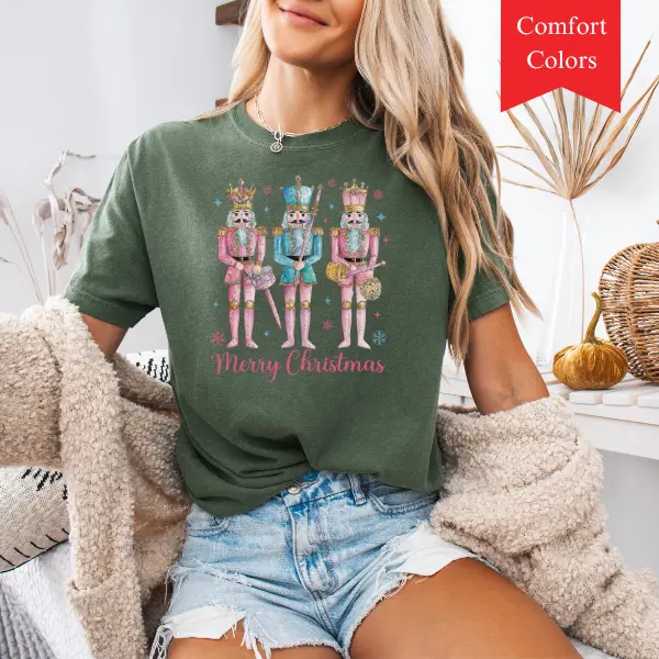 Nutcracker shirt, Merry Christmas shirt, Comfort Colors®, Gift idea, Party, Winter, Retro Inspired, Graphic Tee, Ballet, Oversized, Women