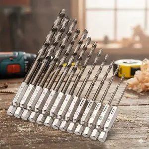 M35 Cobalt Steel Industrial Drill Bit Set: 1.5-6.5mm HSS-Co High Hardness Twist Bits, 1/4" Hex Shank for Drills & Drilling Machines, Power Tools. Durable Metal Drilling Tools for Stainless Steel, Sheet Metal & Aluminum.
