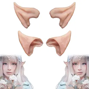 HOMEYA Elf Ears Halloween Cosplay Costumes Pointed Prosthetic Ear Tips Christmas Cosplay Gift for Women Men (2 Pairs)
