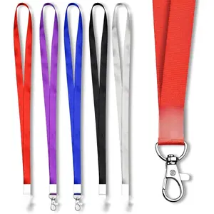 5 PCS Badge Lanyards with Clip for Keys & ID Badges, Premium Lanyard Strap for Teacher, Kids, Men, Women, Badge Lanyard for Cruise, Keys, Wallet, Phone, USB, Keychain