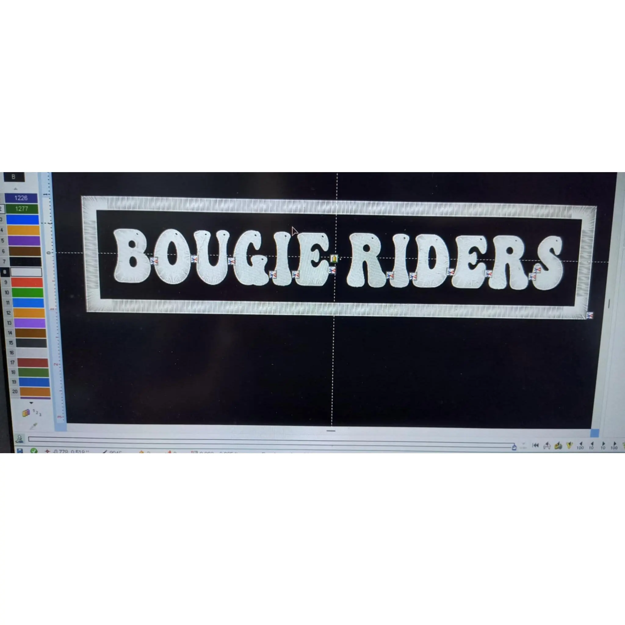 Official Bougie Riders Words Patch