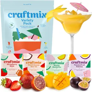 Variety Pack Cocktail & Mocktail Drink Mixer, Skinny Mixes - Water Flavoring Packets - Made With Real Fruit - Vegan Low-Carb, Low-Sugar, Non-GMO, Dairy Free, Gluten Free, 12 Pack