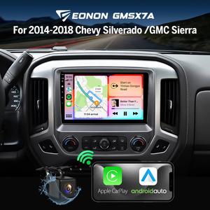 Eonon Car Stereo for Chevy Silverado GMC Sierra 2014-2018 Android 13/14 Head Unit with Wired/ Wireless CarPlay Android Auto 10.1" Car Radio Touch Screen SWC Sub BT Backup Camera Dashboard Upgrade, fathersdaygift - GMSX7A / GMSX6S2