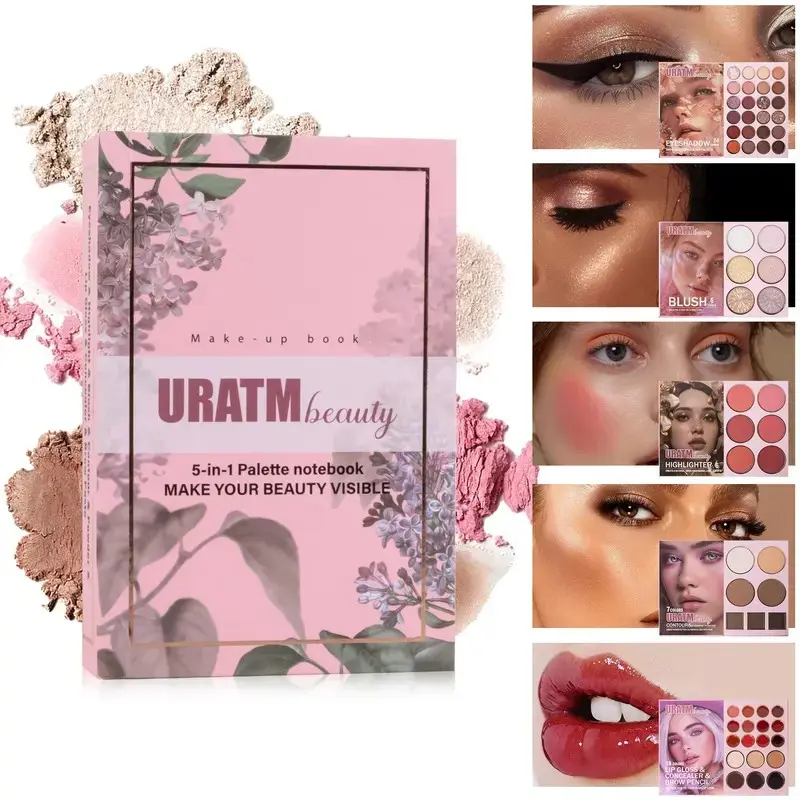 67-Color 5-Layer All-in-1 Makeup Book Palette Kit (200g, 24 Months Shelf Life) - Cruelty Free, Waterproof Wear, Shimmer Eyeshadow, Blush, Lipstick, Contour, Highlighter, Gentle Daily, Durable, Full Coverage Compact Travel Matte Cosmetic for Evening, Sensi