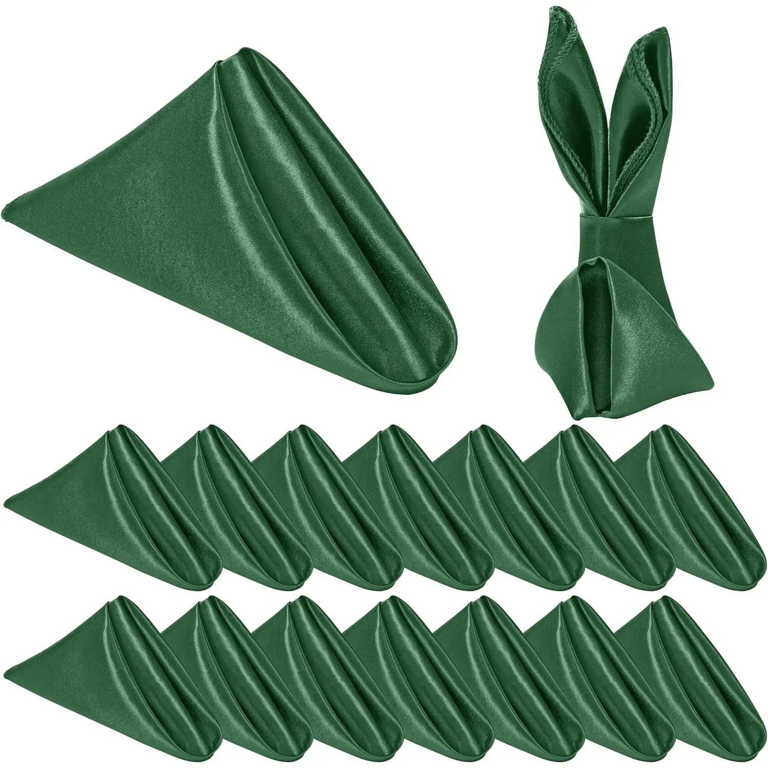 Elegant Satin Napkins for Weddings and Events, Decorative Silky Square Dinner Napkins,  for Tables at Banquets, Restaurants, and Parties