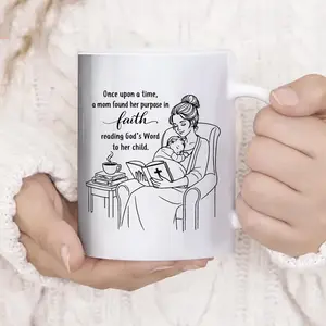 New Mom Coffee Mug Christian Faith Gift - Bible Verse Cup for First Time Mother
