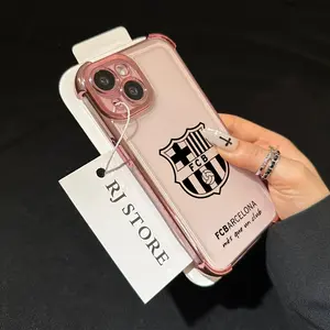 Fashion Hot B-Barcelonas Club New Phone Case for iPhone 16 15 14 13 12 11 Pro Max X XR Xsmax 8 147 Plus, Anti-Drop Transparent Soft Back Cover