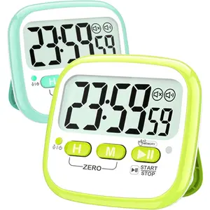 X-TIM25 2 Pack 2* Pink & Purple (Girls' Favorite) Magnetic Digital Countdown Timers for Kids, Battery-Included Set for Classroom, Cooking, Study - Home Supplies Utensils