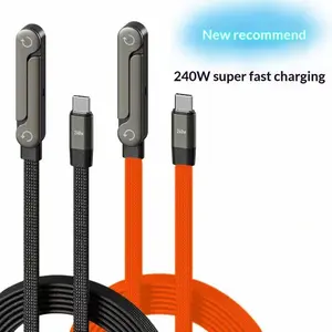 240w Gaming Mobile Phone Charging Cable, Compatible with Apple iPhone & Huawei, Fast Charge Data Line, Dual-Function Charger