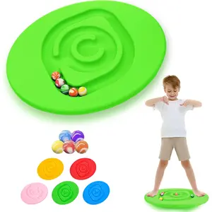 Maze Balance Board for Kids Plastic Wobble Rocker Balance Board with Mini Balls Load 220lb for Balancing Exercise Equipment Game Girls Boys Physical Therapy, Christmas And Birthday Gifts For Children，18.1 x 14.4 Inches