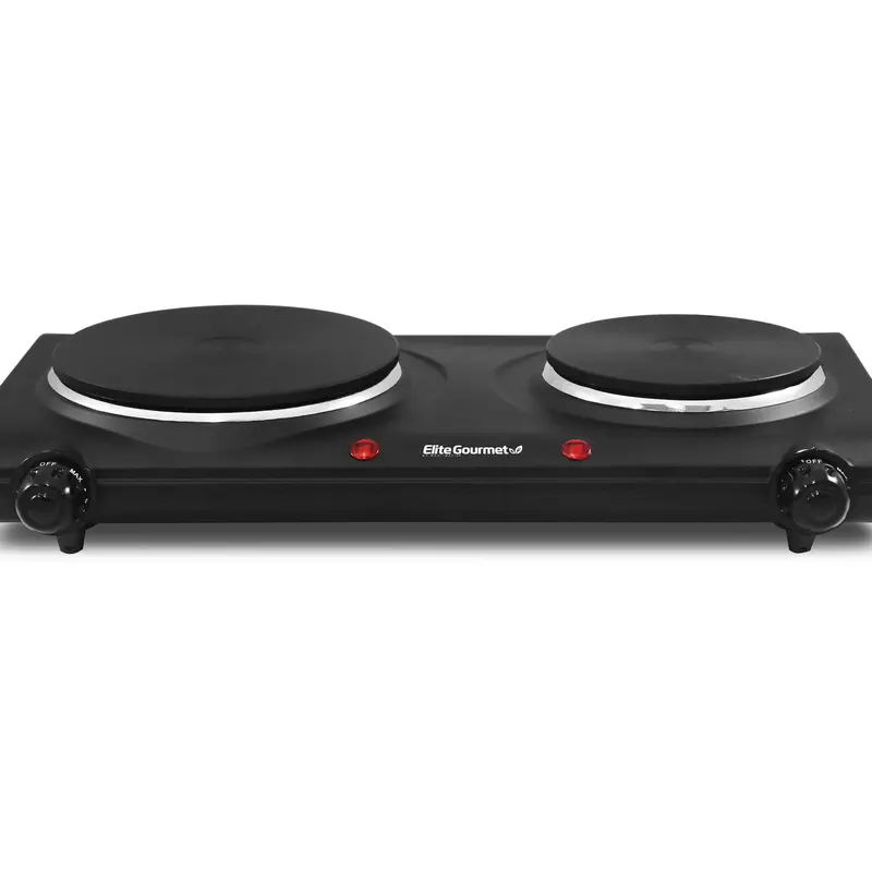Elite Cuisine Electric Double Cast Burner Hot Plate
