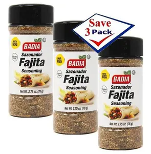 Badia Fajita Seasoning Spice - 3 Pack of 2.75oz, Onion & Garlic Infused, Rich Flavor for Chicken Tacos