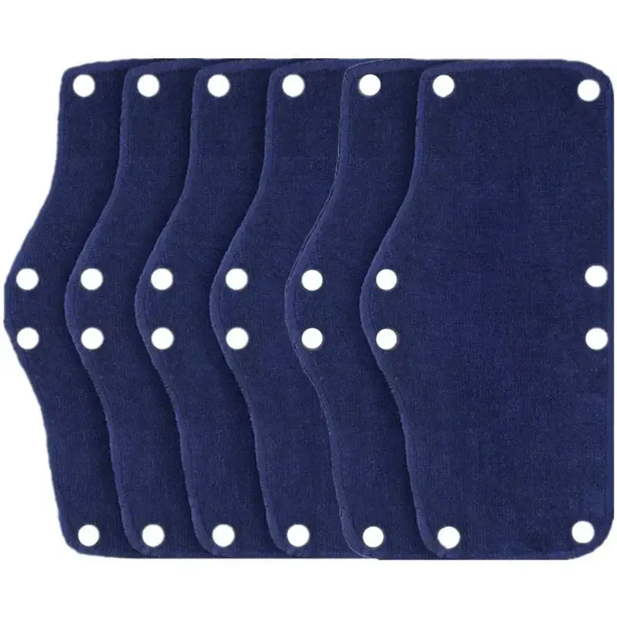 Industrial Hard Hat Sweatband - Cotton Liner, Easy-to-Use Design, Fits Most Industrial Hard Hats, Safety Gear Accessory (Blue), Safety Equipment, Work, Soft Touch, Tight, 25 X 12.5 Cm, Snap Fastener